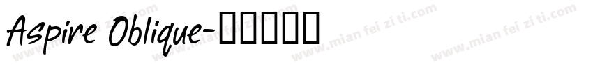 Aspire Oblique字体转换